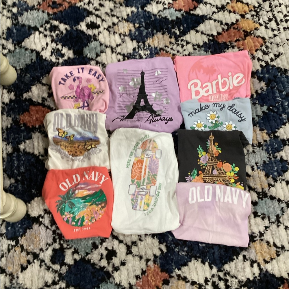 Old Navy Kids Short Sleeve Tees - Purple, Pink, Black, White